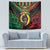 Vanuatu 44th Anniversary Independence Day Tapestry Melanesian Warrior With Sand Drawing Pattern