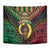 Vanuatu 44th Anniversary Independence Day Tapestry Melanesian Warrior With Sand Drawing Pattern