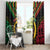 Vanuatu 44th Anniversary Independence Day Window Curtain Melanesian Warrior With Sand Drawing Pattern