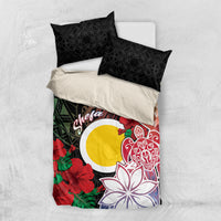 Vanuatu Shefa Day Bedding Set Floral Pattern LT05 US Twin 172cm x 218cm Black - Polynesian Pride