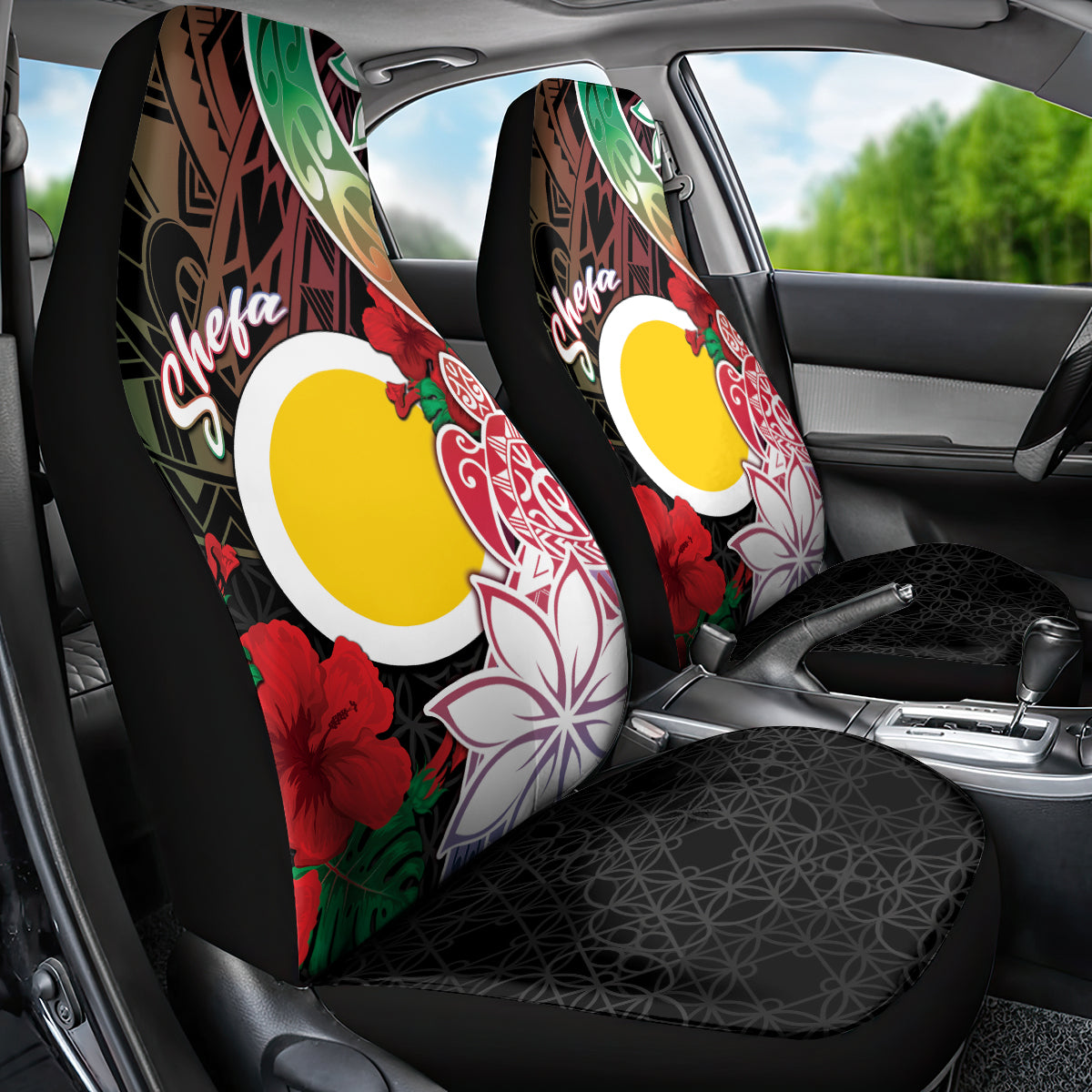 Vanuatu Shefa Day Car Seat Cover Floral Pattern LT05 - Polynesian Pride