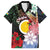 Personalised Vanuatu Shefa Day Family Matching Off The Shoulder Long Sleeve Dress and Hawaiian Shirt Floral Pattern