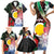 Personalised Vanuatu Shefa Day Family Matching Short Sleeve Bodycon Dress and Hawaiian Shirt Floral Pattern