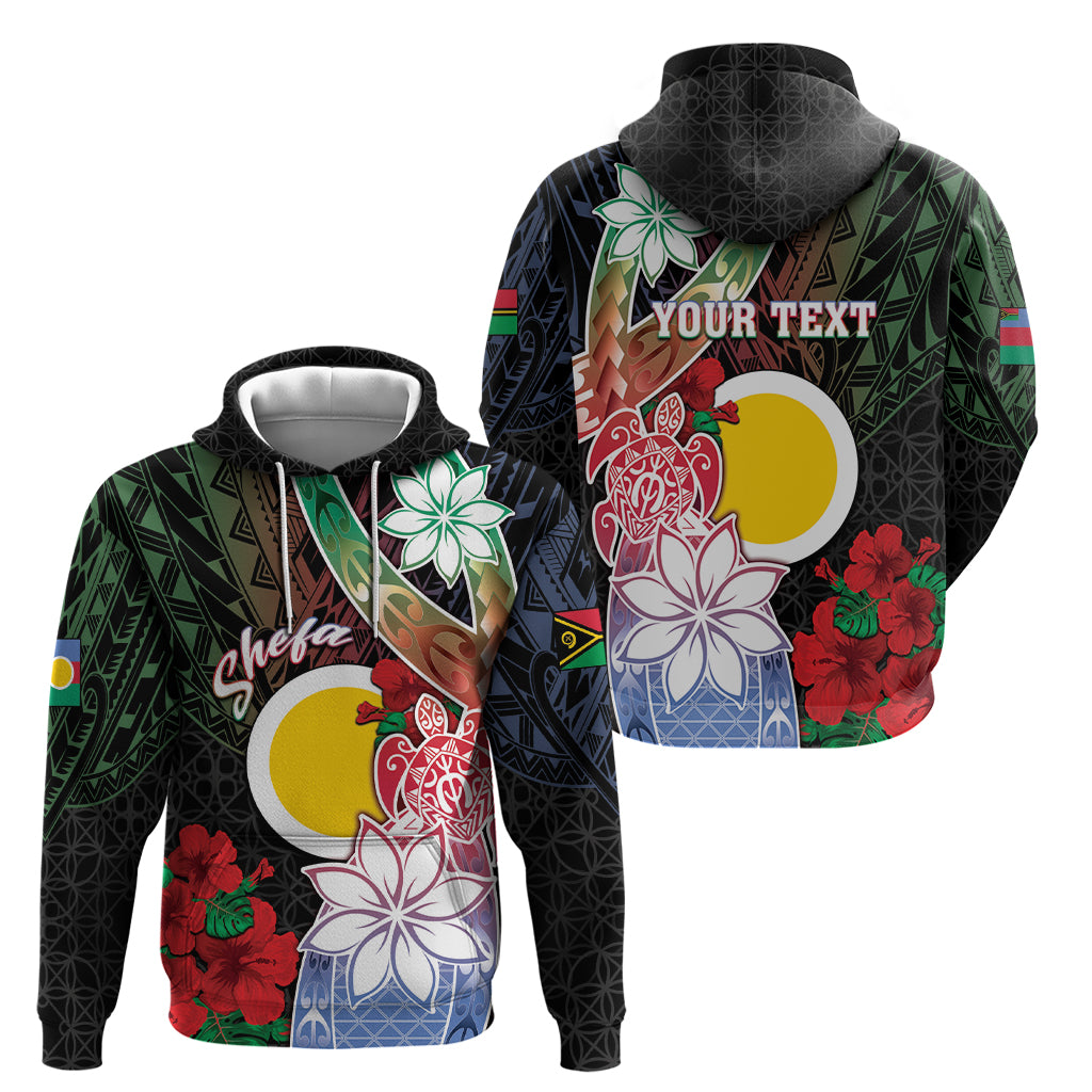 Personalised Vanuatu Shefa Day Hoodie Floral Pattern LT05 - Polynesian Pride