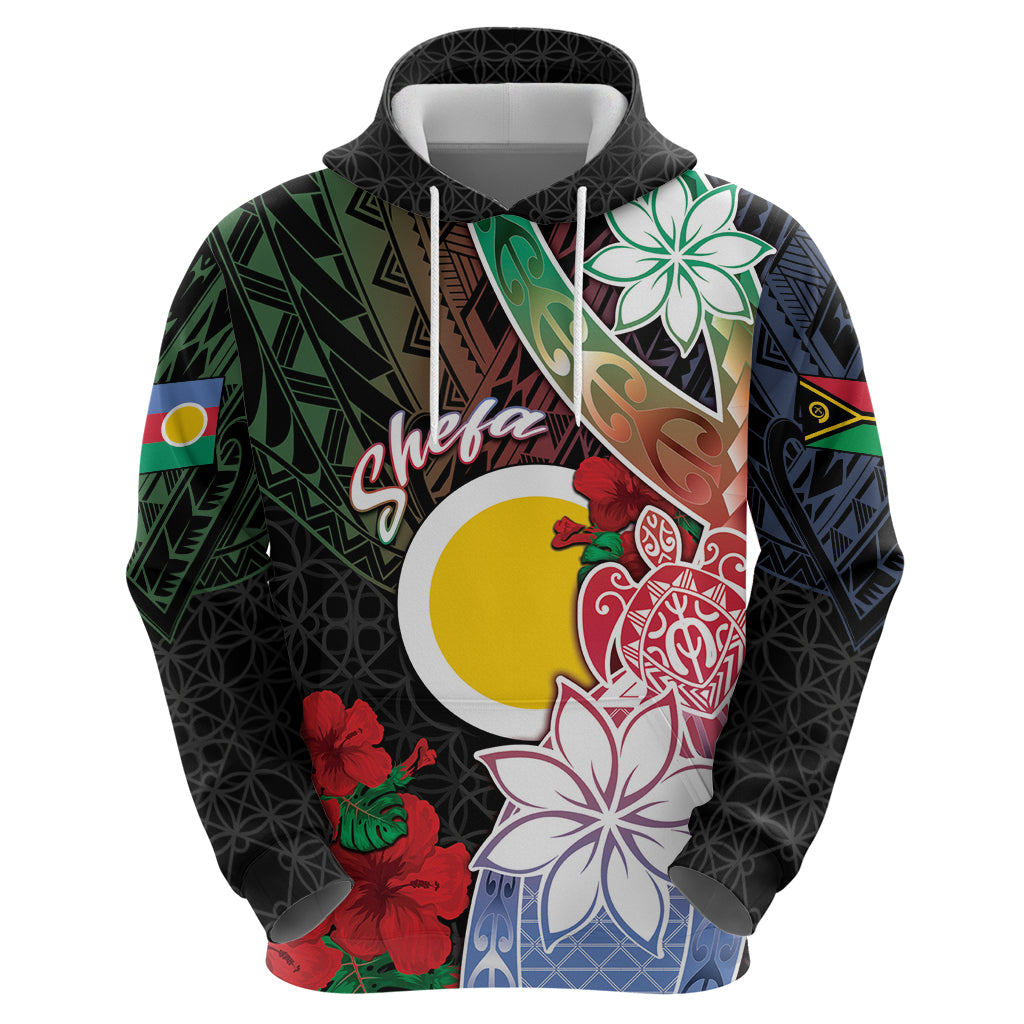 Personalised Vanuatu Shefa Day Hoodie Floral Pattern LT05 - Polynesian Pride