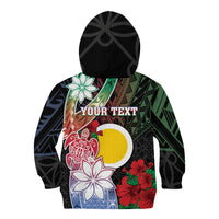 Personalised Vanuatu Shefa Day Kid Hoodie Floral Pattern LT05 - Polynesian Pride