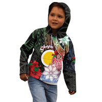 Personalised Vanuatu Shefa Day Kid Hoodie Floral Pattern LT05 - Polynesian Pride