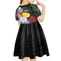 Personalised Vanuatu Shefa Day Kid Short Sleeve Dress Floral Pattern LT05 - Polynesian Pride