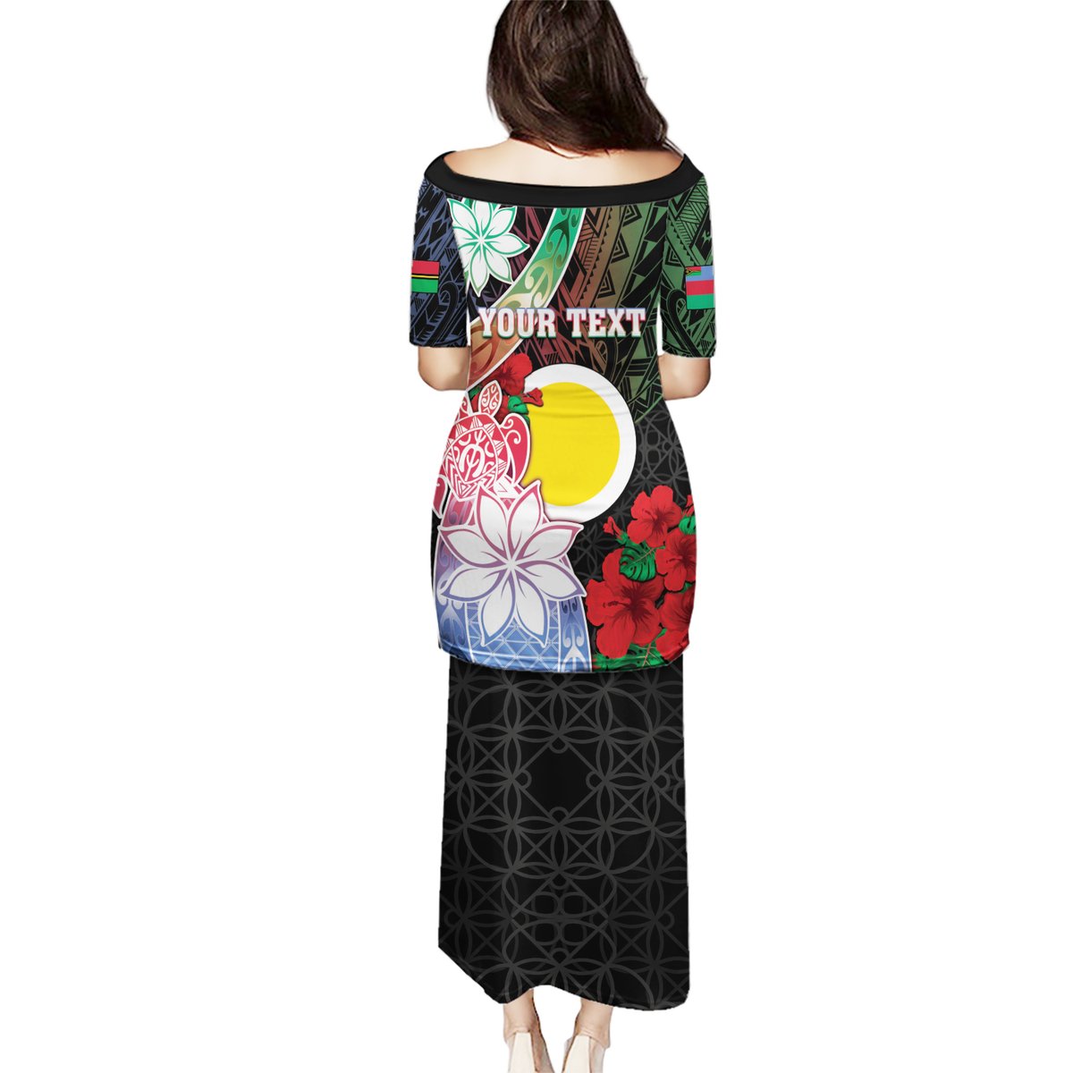 Personalised Vanuatu Shefa Day Puletasi Floral Pattern LT05 - Polynesian Pride