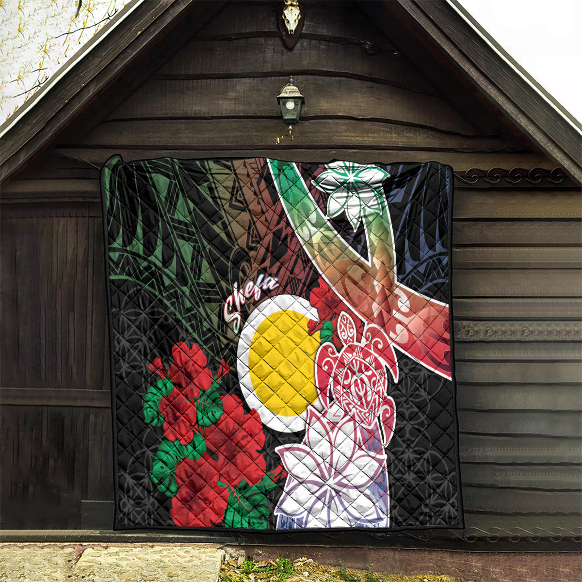 Vanuatu Shefa Day Quilt Floral Pattern LT05 - Polynesian Pride
