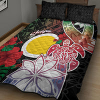 Vanuatu Shefa Day Quilt Bed Set Floral Pattern LT05 - Polynesian Pride