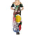 Personalised Vanuatu Shefa Day Summer Maxi Dress Floral Pattern