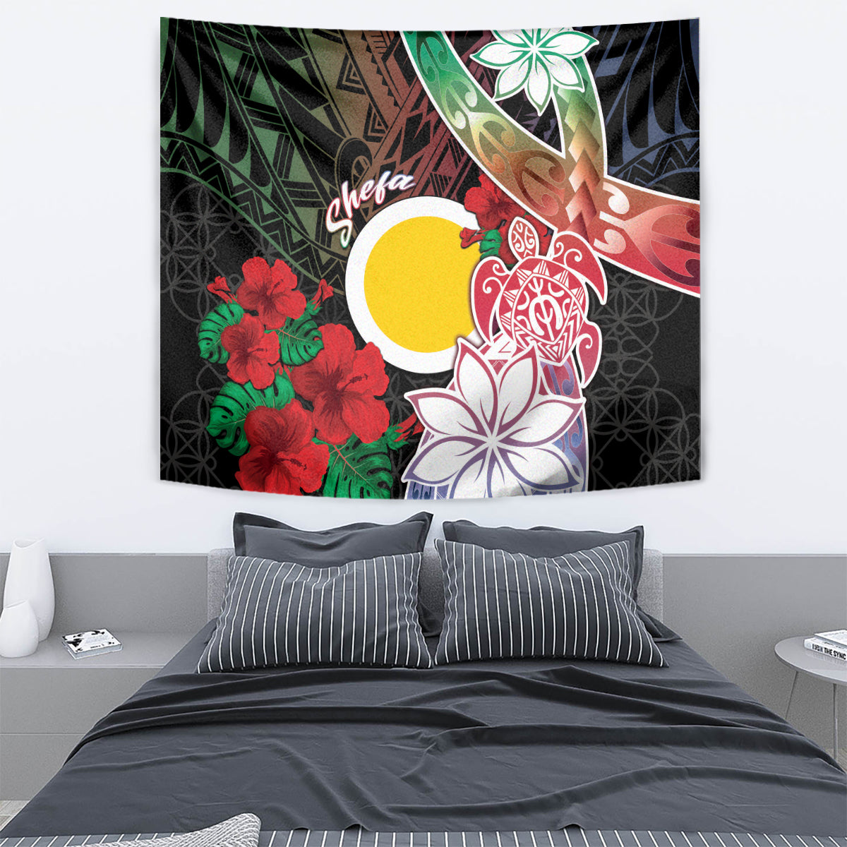 Vanuatu Shefa Day Tapestry Floral Pattern LT05 - Polynesian Pride