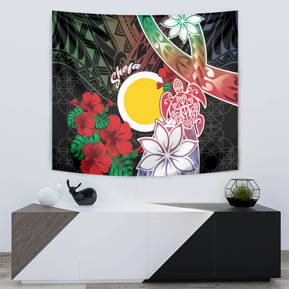 Vanuatu Shefa Day Tapestry Floral Pattern LT05 - Polynesian Pride
