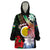 Personalised Vanuatu Shefa Day Wearable Blanket Hoodie Floral Pattern