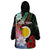 Personalised Vanuatu Shefa Day Wearable Blanket Hoodie Floral Pattern