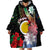 Personalised Vanuatu Shefa Day Wearable Blanket Hoodie Floral Pattern