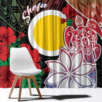 Vanuatu Shefa Day Window Curtain Floral Pattern LT05 - Polynesian Pride