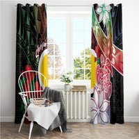 Vanuatu Shefa Day Window Curtain Floral Pattern LT05 - Polynesian Pride
