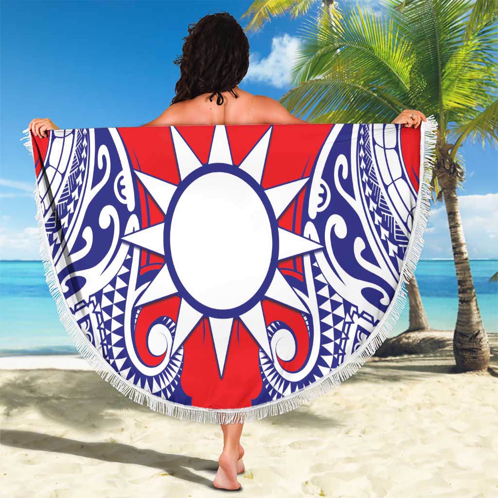 Taiwan Beach Blanket Austronesian Tribal Tattoo Red LT05 - Polynesian Pride