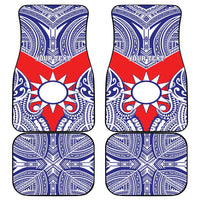 Taiwan Car Mats Austronesian Tribal Tattoo Red LT05 - Polynesian Pride