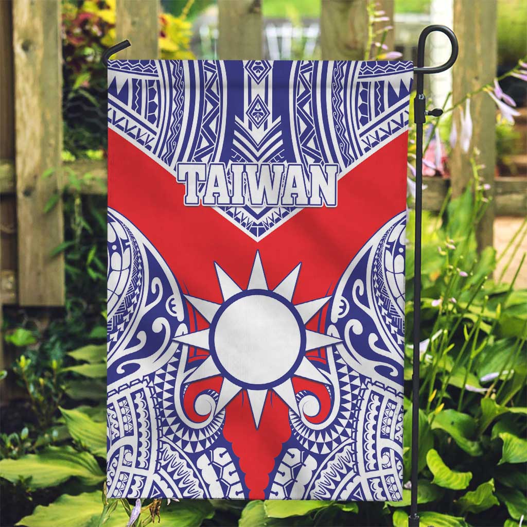 Taiwan Garden Flag Austronesian Tribal Tattoo Red LT05 Garden Flag Red - Polynesian Pride