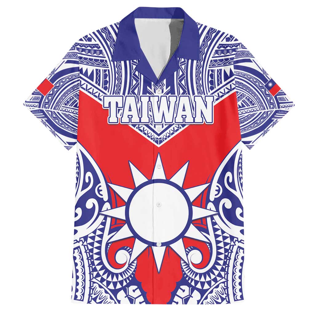 Personalised Taiwan Hawaiian Shirt Austronesian Tribal Tattoo Red LT05 Red - Polynesian Pride