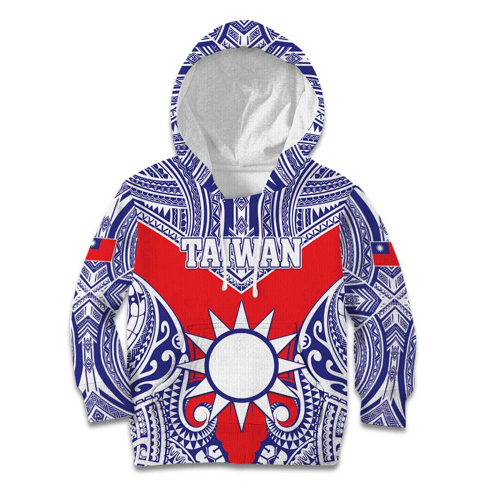 Personalised Taiwan Kid Hoodie Austronesian Tribal Tattoo Red LT05 Hoodie Red - Polynesian Pride