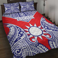 Taiwan Quilt Bed Set Austronesian Tribal Tattoo Red LT05 Red - Polynesian Pride