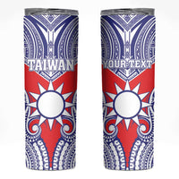Personalised Taiwan Skinny Tumbler Austronesian Tribal Tattoo Red LT05 Red - Polynesian Pride