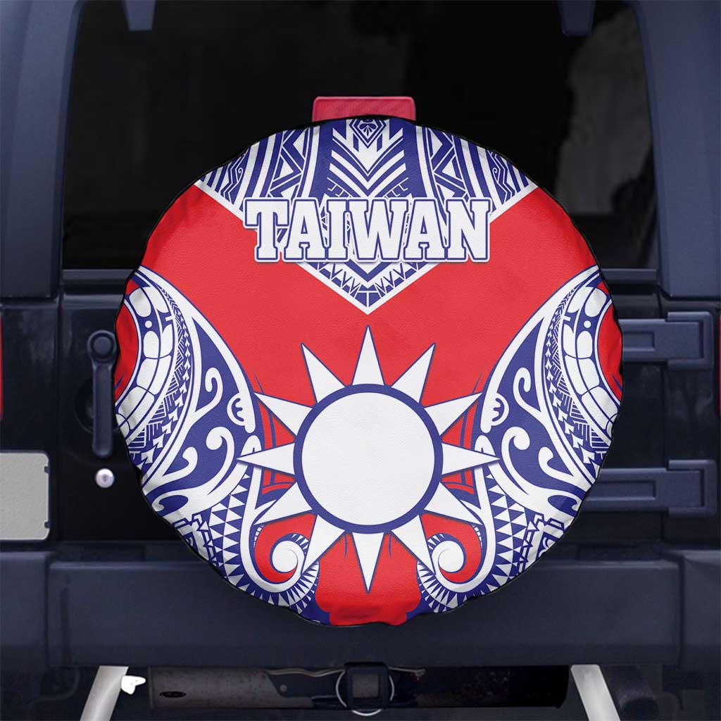 Taiwan Spare Tire Cover Austronesian Tribal Tattoo Red LT05 No hole Red - Polynesian Pride