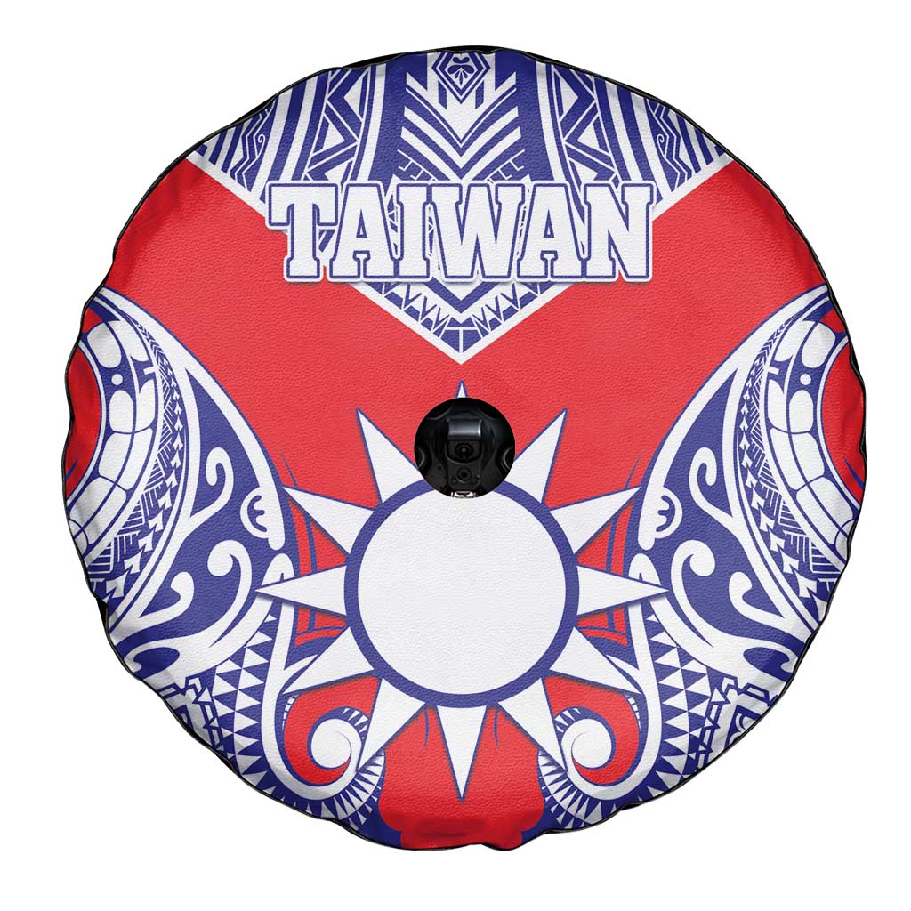 Taiwan Spare Tire Cover Austronesian Tribal Tattoo Red LT05 - Polynesian Pride