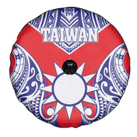 Taiwan Spare Tire Cover Austronesian Tribal Tattoo Red LT05 - Polynesian Pride