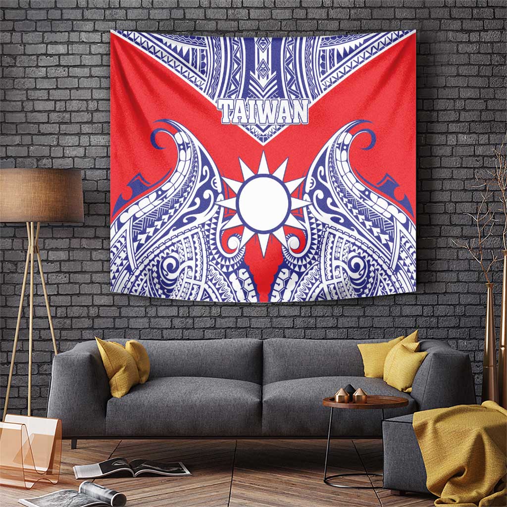 Taiwan Tapestry Austronesian Tribal Tattoo Red LT05 Red - Polynesian Pride