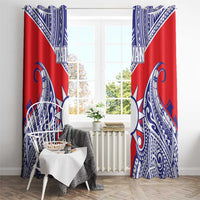 Taiwan Window Curtain Austronesian Tribal Tattoo Red LT05 - Polynesian Pride