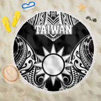 Taiwan Beach Blanket Austronesian Tribal Tattoo Black LT05 One Size 150cm Black - Polynesian Pride