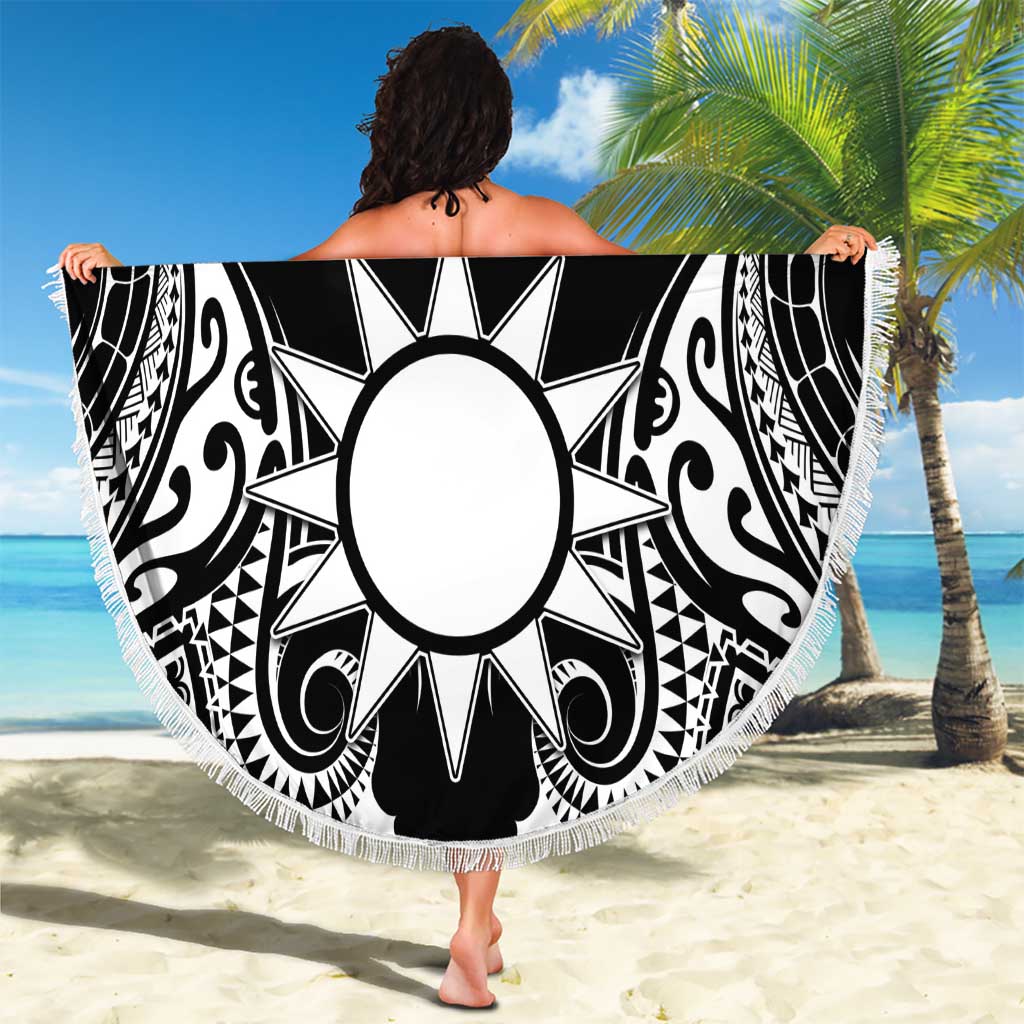 Taiwan Beach Blanket Austronesian Tribal Tattoo Black LT05 - Polynesian Pride