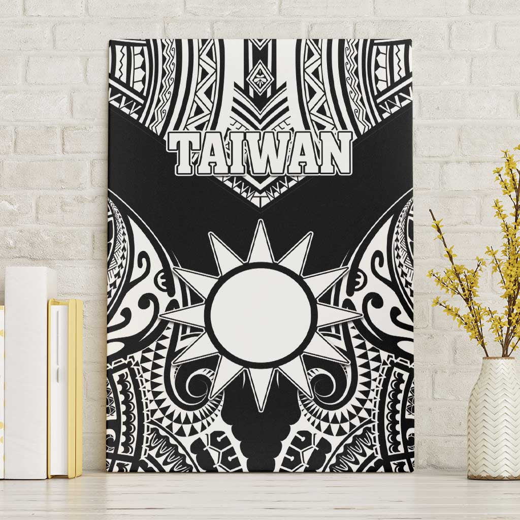 Taiwan Canvas Wall Art Austronesian Tribal Tattoo Black LT05 Without Frame Black - Polynesian Pride