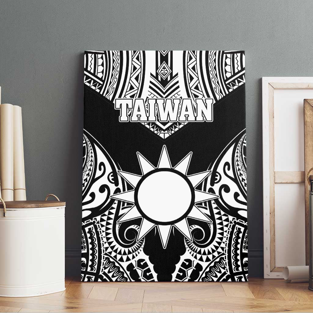 Taiwan Canvas Wall Art Austronesian Tribal Tattoo Black LT05 - Polynesian Pride