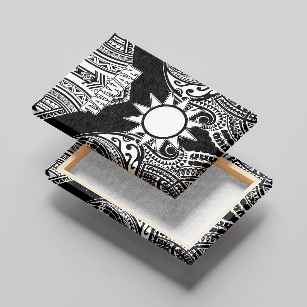 Taiwan Canvas Wall Art Austronesian Tribal Tattoo Black LT05 - Polynesian Pride