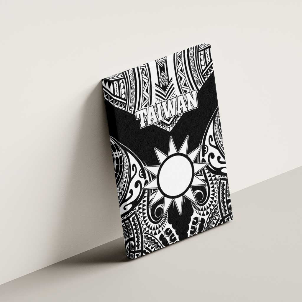 Taiwan Canvas Wall Art Austronesian Tribal Tattoo Black LT05 - Polynesian Pride