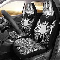 Taiwan Car Seat Cover Austronesian Tribal Tattoo Black LT05 - Polynesian Pride
