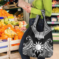Taiwan Grocery Bag Austronesian Tribal Tattoo Black LT05 - Polynesian Pride