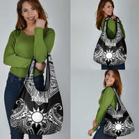 Taiwan Grocery Bag Austronesian Tribal Tattoo Black LT05 - Polynesian Pride