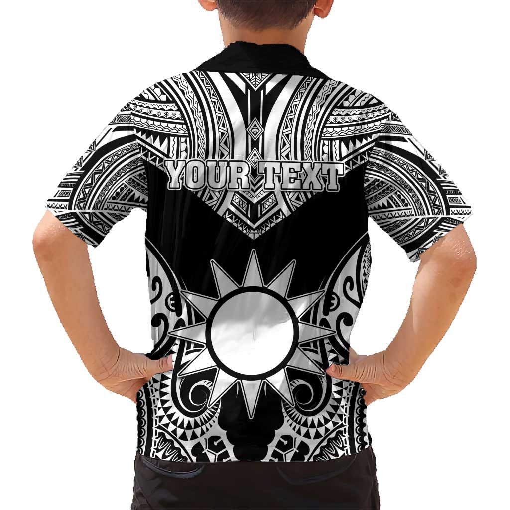 Personalised Taiwan Hawaiian Shirt Austronesian Tribal Tattoo Black LT05 - Polynesian Pride