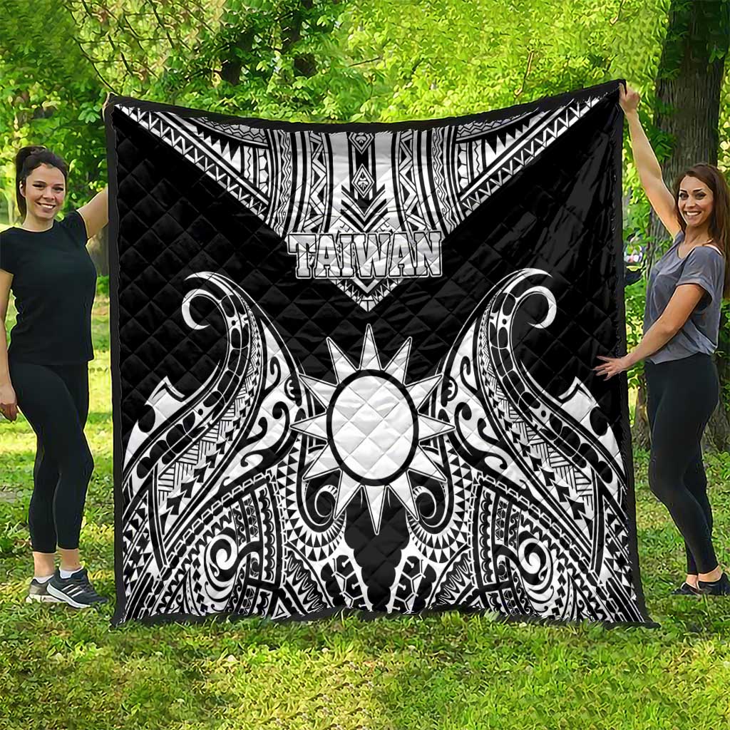 Taiwan Quilt Austronesian Tribal Tattoo Black LT05 - Polynesian Pride