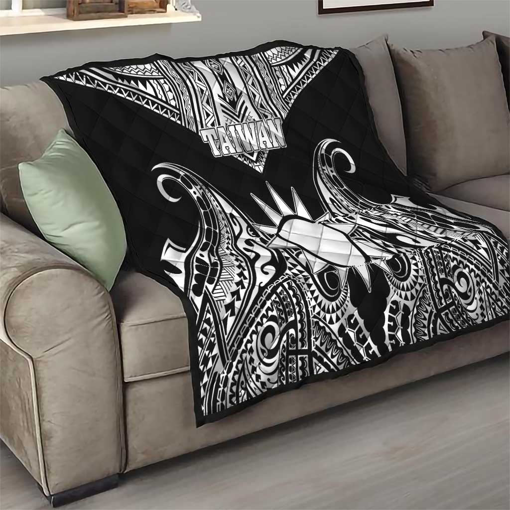 Taiwan Quilt Austronesian Tribal Tattoo Black LT05 - Polynesian Pride