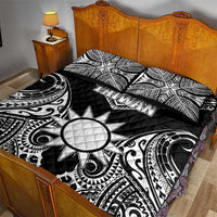Taiwan Quilt Bed Set Austronesian Tribal Tattoo Black LT05 - Polynesian Pride