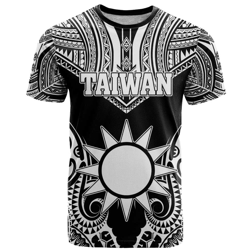 Personalised Taiwan T Shirt Austronesian Tribal Tattoo Black LT05 Black - Polynesian Pride