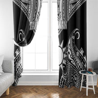Taiwan Window Curtain Austronesian Tribal Tattoo Black LT05 - Polynesian Pride